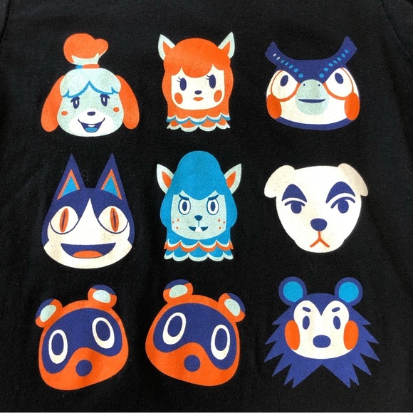 Nintendo Animal Crossing Black Graphic T Shirt - Picture 3 of 8
